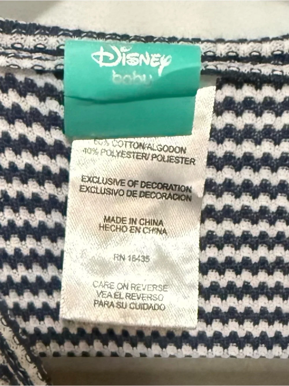 Disney Navy & White Striped Mickey and Pluto One-Piece NWT